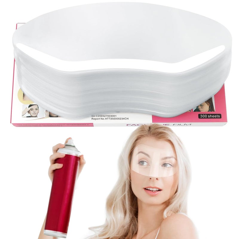 EBANKU 300 Pcs Shower Face Eye Shield Visor, Plastic Shower Shield Visor Eye Protector Makeup Protective Eyebrow Shower Visors for Adults Showering Haircut Hairspray - Image 1